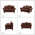 Angel Transitional Genuine Leather Sofa with Tufted Backrest by HULALA HOME