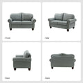 Angel Transitional Genuine Leather Sofa with Tufted Backrest by HULALA HOME