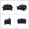 Angel Transitional Genuine Leather Sofa with Tufted Backrest by HULALA HOME