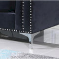 Velvet Button-Tufted Pompano Loveseat