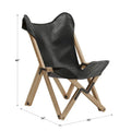 Cantu Authentic Top Grain Leather Tripolina Sling Chair by iNSPIRE Q Modern