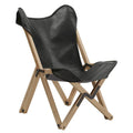 Cantu Authentic Top Grain Leather Tripolina Sling Chair by iNSPIRE Q Modern