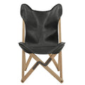 Cantu Authentic Top Grain Leather Tripolina Sling Chair by iNSPIRE Q Modern