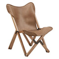 Cantu Authentic Top Grain Leather Tripolina Sling Chair by iNSPIRE Q Modern