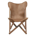 Cantu Authentic Top Grain Leather Tripolina Sling Chair by iNSPIRE Q Modern