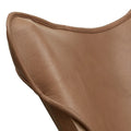 Cantu Authentic Top Grain Leather Tripolina Sling Chair by iNSPIRE Q Modern