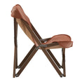 Cantu Authentic Top Grain Leather Tripolina Sling Chair by iNSPIRE Q Modern