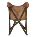 Cantu Authentic Top Grain Leather Tripolina Sling Chair by iNSPIRE Q Modern