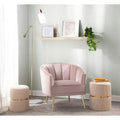 Randolf Velvet Accent Chair in Silver Orchid
