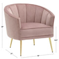 Randolf Velvet Accent Chair in Silver Orchid