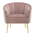 Randolf Velvet Accent Chair in Silver Orchid