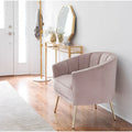 Randolf Velvet Accent Chair in Silver Orchid