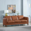 Hydeline Maui Premium Top Grain Leather Sofa with Feather, Memory Foam, and Spring Support