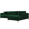 Mae Velvet Corner Sectional Sofa in Mid-Century Modern Style