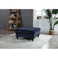 Luxurious Nola Velvet Tufted Extra-Large Ottoman