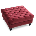 Luxurious Nola Velvet Tufted Extra-Large Ottoman