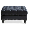 Luxurious Nola Velvet Tufted Extra-Large Ottoman