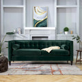 Jack 84 Mid-Century Modern Tuxedo Sofa with Decorative Bolster Pillows
