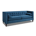 Jack 84 Mid-Century Modern Tuxedo Sofa with Decorative Bolster Pillows