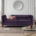 Jack 84 Mid-Century Modern Tuxedo Sofa with Decorative Bolster Pillows
