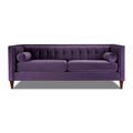 Jack 84 Mid-Century Modern Tuxedo Sofa with Decorative Bolster Pillows