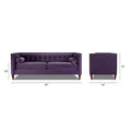 Jack 84 Mid-Century Modern Tuxedo Sofa with Decorative Bolster Pillows