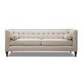 Jack 84 Mid-Century Modern Tuxedo Sofa with Decorative Bolster Pillows