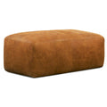 Poly & Bark Denver Leather Ottoman - Authentic Full Grain Italian Leather