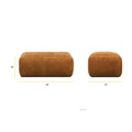 Poly & Bark Denver Leather Ottoman - Authentic Full Grain Italian Leather