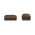Poly & Bark Denver Leather Ottoman - Authentic Full Grain Italian Leather