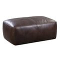 Poly & Bark Denver Leather Ottoman - Authentic Full Grain Italian Leather