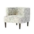 Roundhill Furniture Isla Chenille Oversized Barrel Accent Chair with Armrests for Living Room