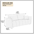 Mid-Century Modern 3-Seat Sofa – Perfect for Living Rooms, Apartments, Lounges, and Bedrooms