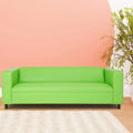 Mid-Century Modern 3-Seater Sofa by Coast to Coast Sofas - Upholstered Faux Leather with Solid Wood Frame