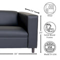 Mid-Century Modern 3-Seater Sofa by Coast to Coast Sofas - Upholstered Faux Leather with Solid Wood Frame