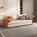 JASIWAY 65.4-Inch Vegan Leather Sleeper Sofa Bed
