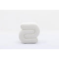 Contemporary S-Shape Ottoman Makeup Stool and Footrest for Living Room and Bedroom