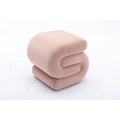 Contemporary S-Shape Ottoman Makeup Stool and Footrest for Living Room and Bedroom