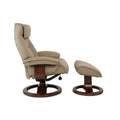 Fjords Mustang Leather Reclining Chair with Ottoman