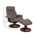 Fjords Mustang Leather Reclining Chair with Ottoman