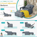 AECOJOY 3-in-1 Convertible Sleeper Sofa Chair with Pillow and Adjustable Backrest