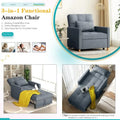AECOJOY 3-in-1 Convertible Sleeper Sofa Chair with Pillow and Adjustable Backrest