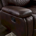Mid-Century Modern Faux Leather Reclining Sectional Sofa