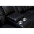 Mid-Century Modern Faux Leather Reclining Sectional Sofa