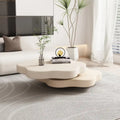 JASIWAY Contemporary Cloud-Inspired Rotating Coffee Table