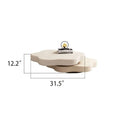 JASIWAY Contemporary Cloud-Inspired Rotating Coffee Table