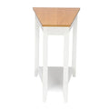 White MDF 24-Inch Wide 2-Tier Narrow Nightstand and Sofa Table
