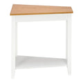 White MDF 24-Inch Wide 2-Tier Narrow Nightstand and Sofa Table