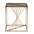 Hannah Square End Tables with Metal and Glass Top by iNSPIRE Q Bold