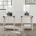 Set of 2 Middlebrook Kujawa 18-Inch X-Side Accent Tables